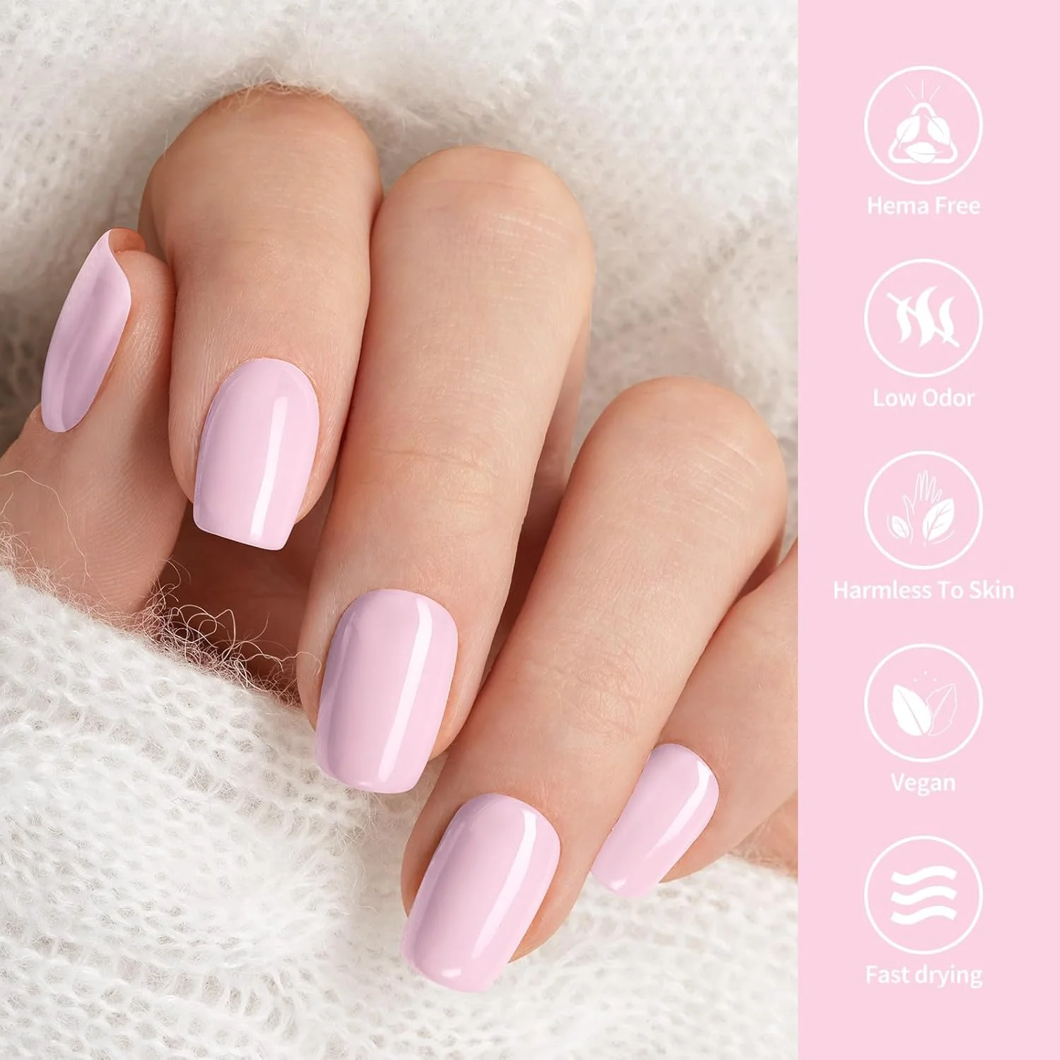 لاک ژل ناخن ونالیزا، 1 عدد، رنگ صورتی، ماندگاری طولانی، مناسب استفاده در سالن، مانیکور، و استفاده شخصی در منزل