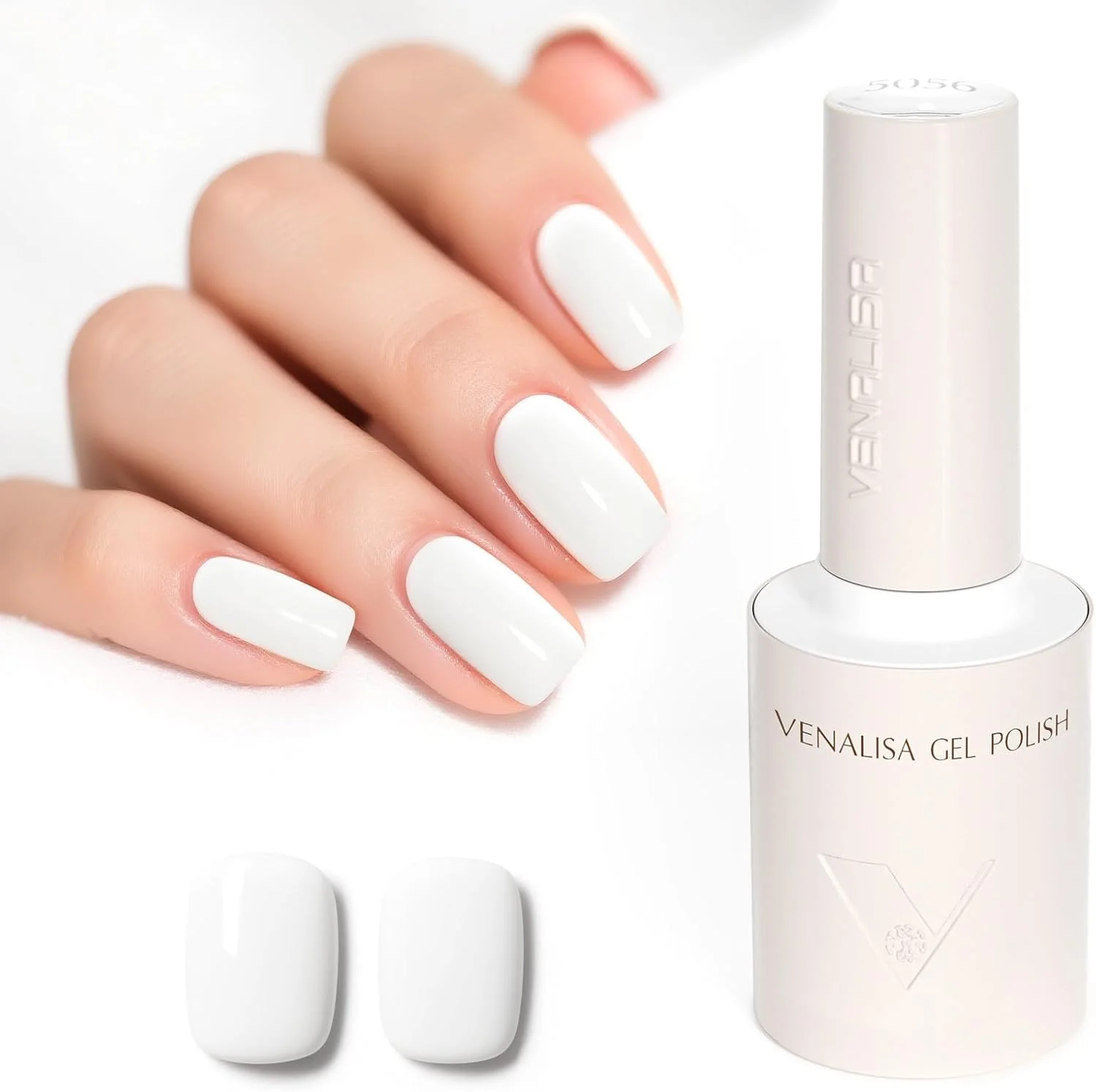 لاک ژل سفید ونالیزا، 1 عدد 10 میلی لیتری، لاک ژل یو وی، مناسب برای مانیکور سالنی، طراحی ناخن در خانه، مناسب دختران و بانوان