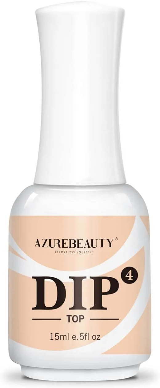 لاک تاپ کت پودر دیپینگ AZUREBEAUTY، 15 میلی لیتر، برای ست پودر دیپ ناخن، طراحی ناخن فرانسوی، مانیکور، مناسب مبتدیان، استفاده شخصی و سالن