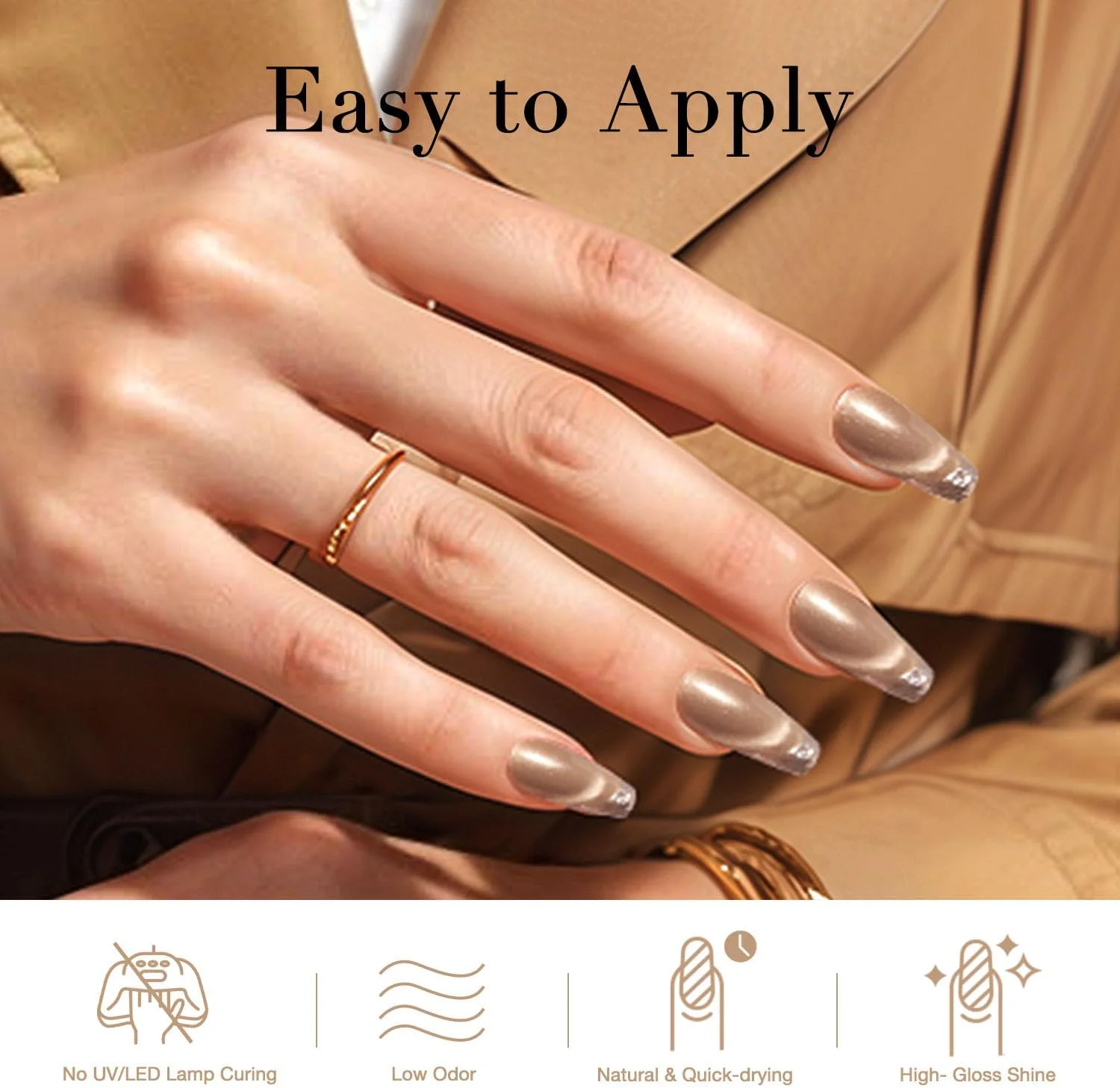 لاک ناخن چشم گربه ای قهوه ای AZUREBEAUTY به همراه ابزار مغناطیسی، خشک شدن سریع، ماندگاری طولانی، مناسب برای مانیکور در خانه و کیفیت سالنی برای بانوان، 10 میلی لیتر