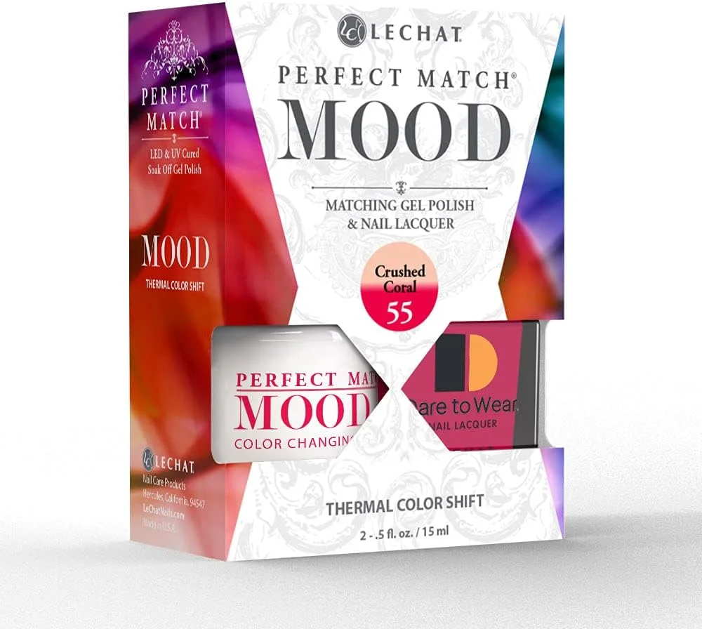 ست لاک ژل حرارتی دو رنگ لچت - مرجانی خرد شده (PMMDS55)