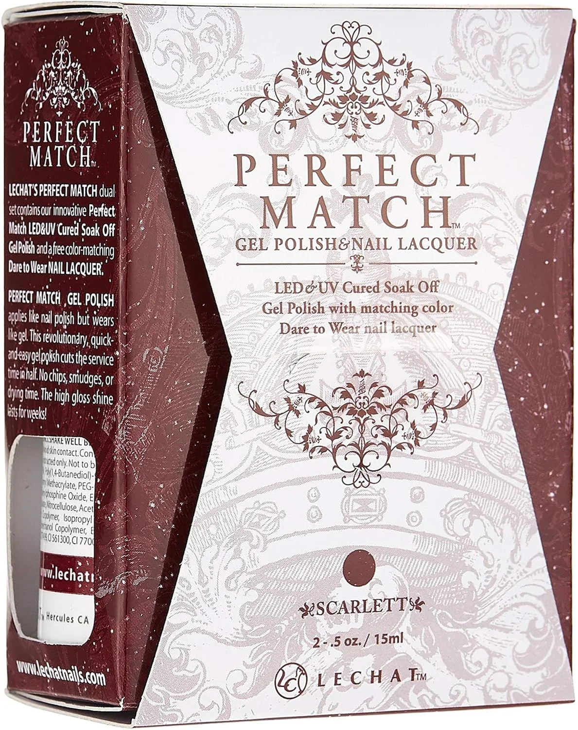 لاک ژل یو وی ال ای دی و لاک ناخن همرنگ - اسکارلت