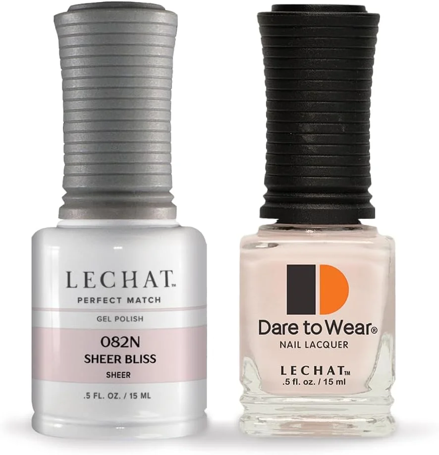 ست لاک ژل و لاک معمولی لچت - رنگ شییر بلیس