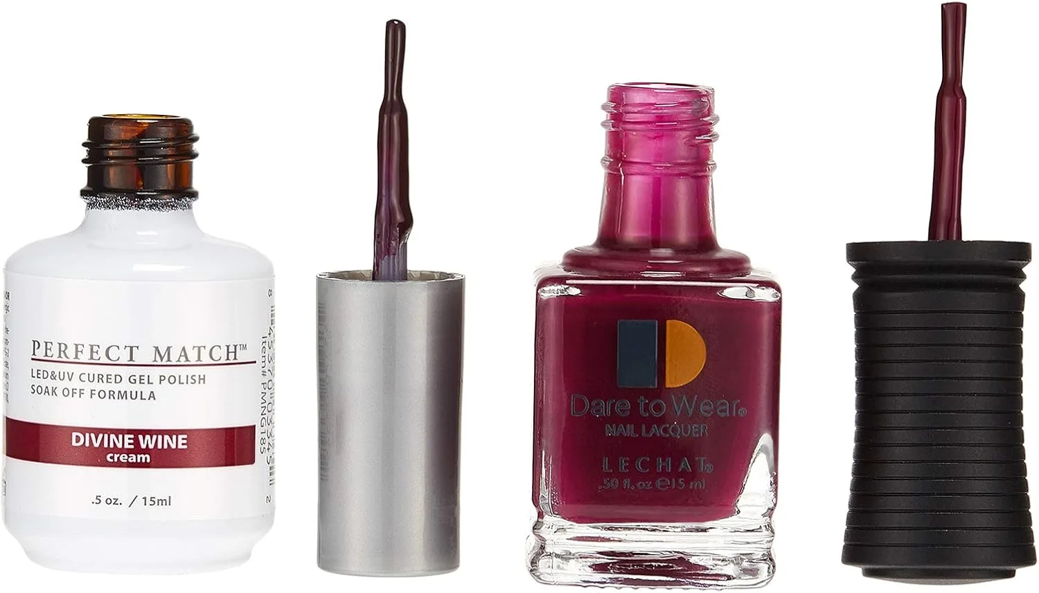 لاک ژل یو وی ال ای دی و لاک ناخن همرنگ لچت - Divine Wine