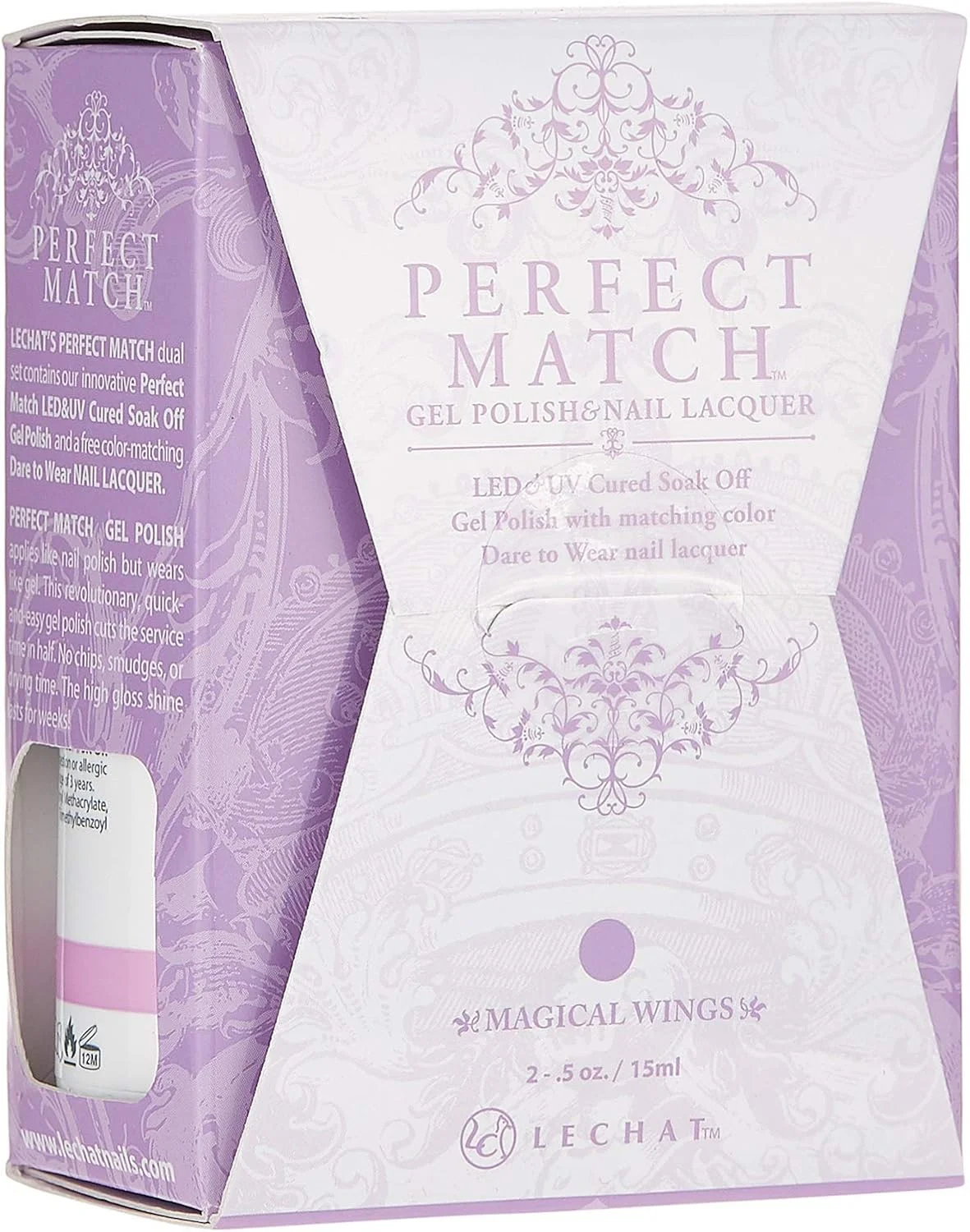 لاک ژل یو وی ال ای دی و لاک ناخن همرنگ لچت - بال های جادویی