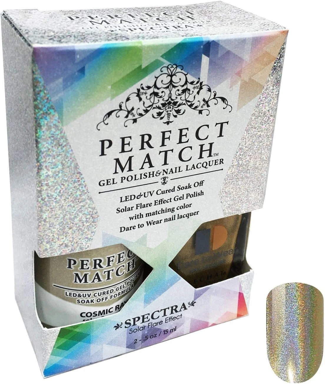 لاک ژل یو وی ال ای دی و لاک ناخن همرنگ لچت - Cosmic Rays