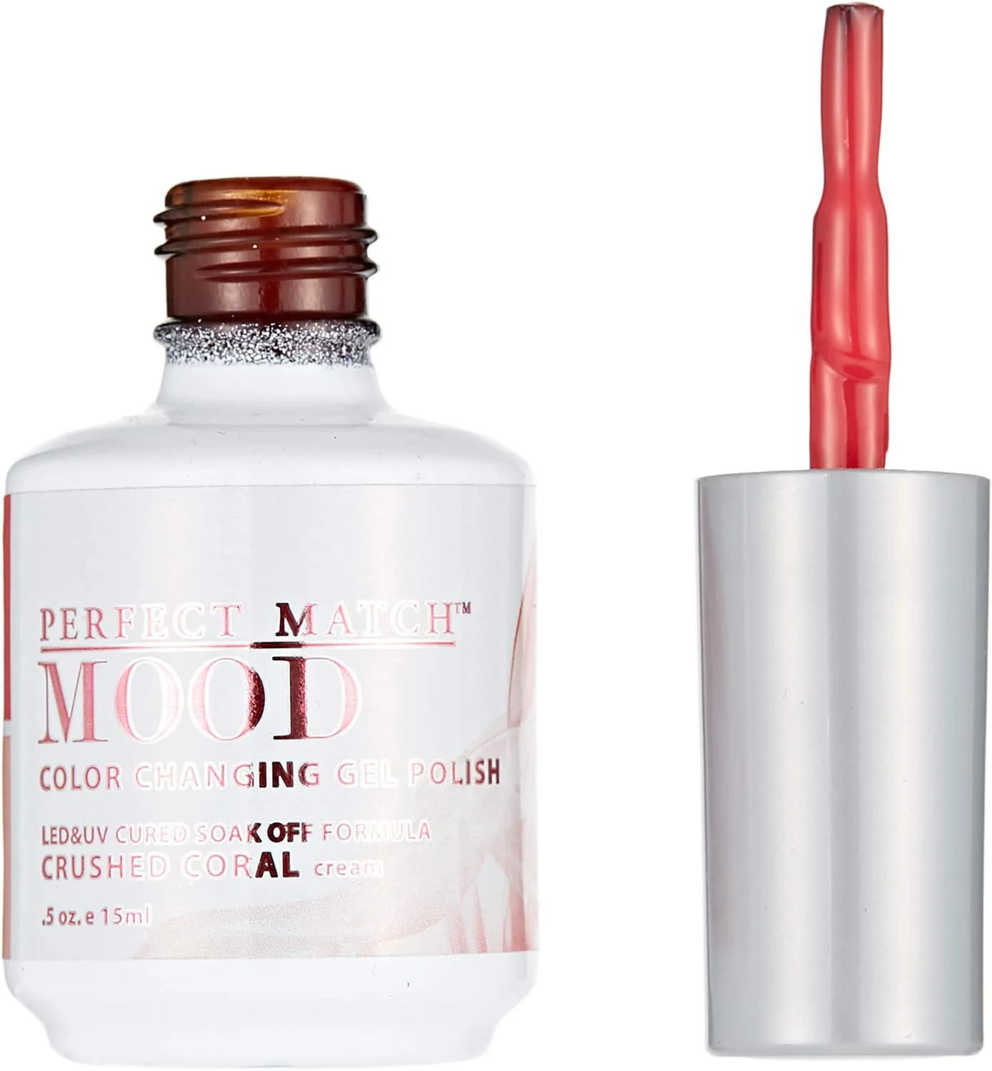 لاک ژل تغییر رنگ دهنده ناخن لچت مدل Perfect Match - مرجانی خرد شده، 15 میل