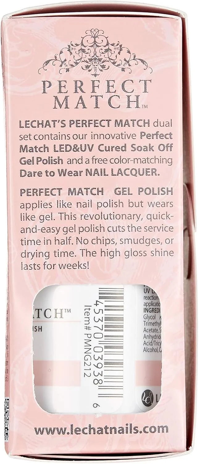 لاک ژل ناخن لچت Perfect Match با قابلیت خشک شدن با LED و UV - مدل Laced Up، حجم 15 میلی لیتر