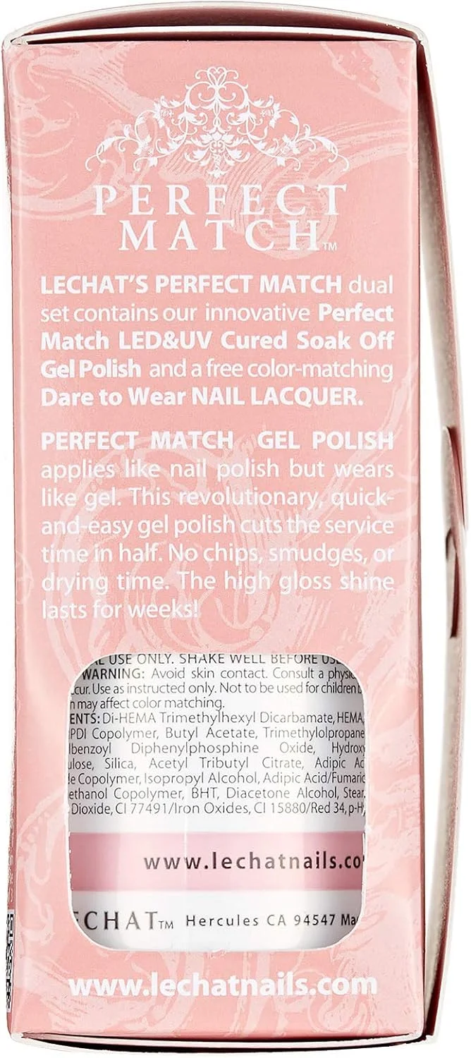 لاک ژل ناخن ال ای دی و یو وی لچت Perfect Match - رنگ عروسکی، 15 میلی لیتر