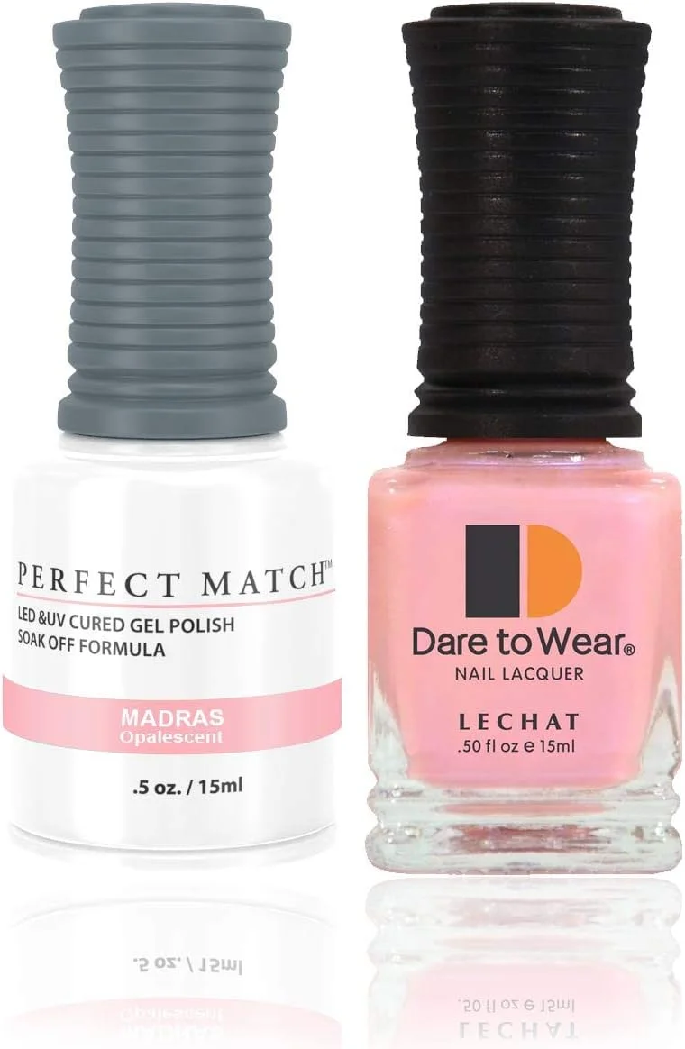 مجموعه لاک ژل Lechat، لاک ژل با لاک ناخن Madras PMS34، رنگ ناخن 15 میلی لیتر