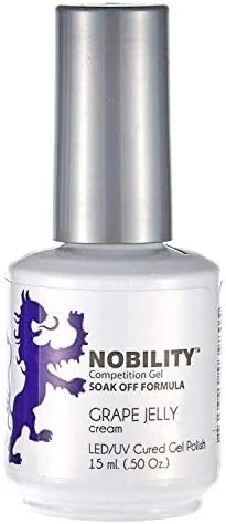 لاک ژل ناخن لچت نوبلیتی، مناسب دستگاه UV LED، طراحی ناخن ژلیش - رنگ انگور ژله ای [NBGP162]