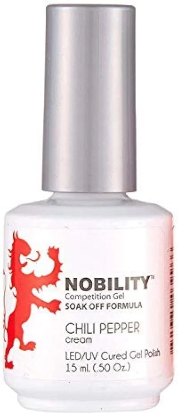 لاک ژل لچت نوبلیتی، مناسب دستگاه UV LED، طراحی ناخن [NBGP178] رنگ فلفل چیلی