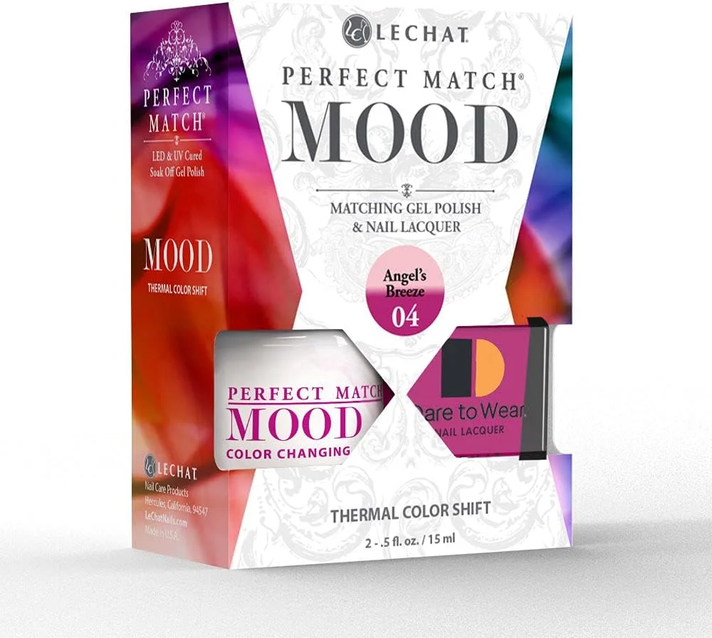 لاک ژل دوقلو تغییر رنگ دهنده لچت مدل Perfect Match - PMMDS04 Angel's Breeze حجم 15 میل
