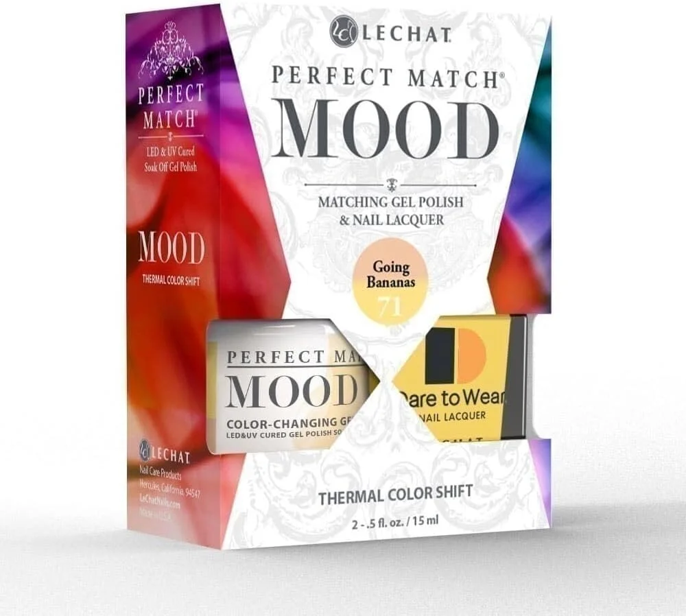 لاک ژل دوتایی تغییر رنگ دهنده لچت مدل Perfect Match - رنگ PMMDS71 Going Bananas حجم 15 میل