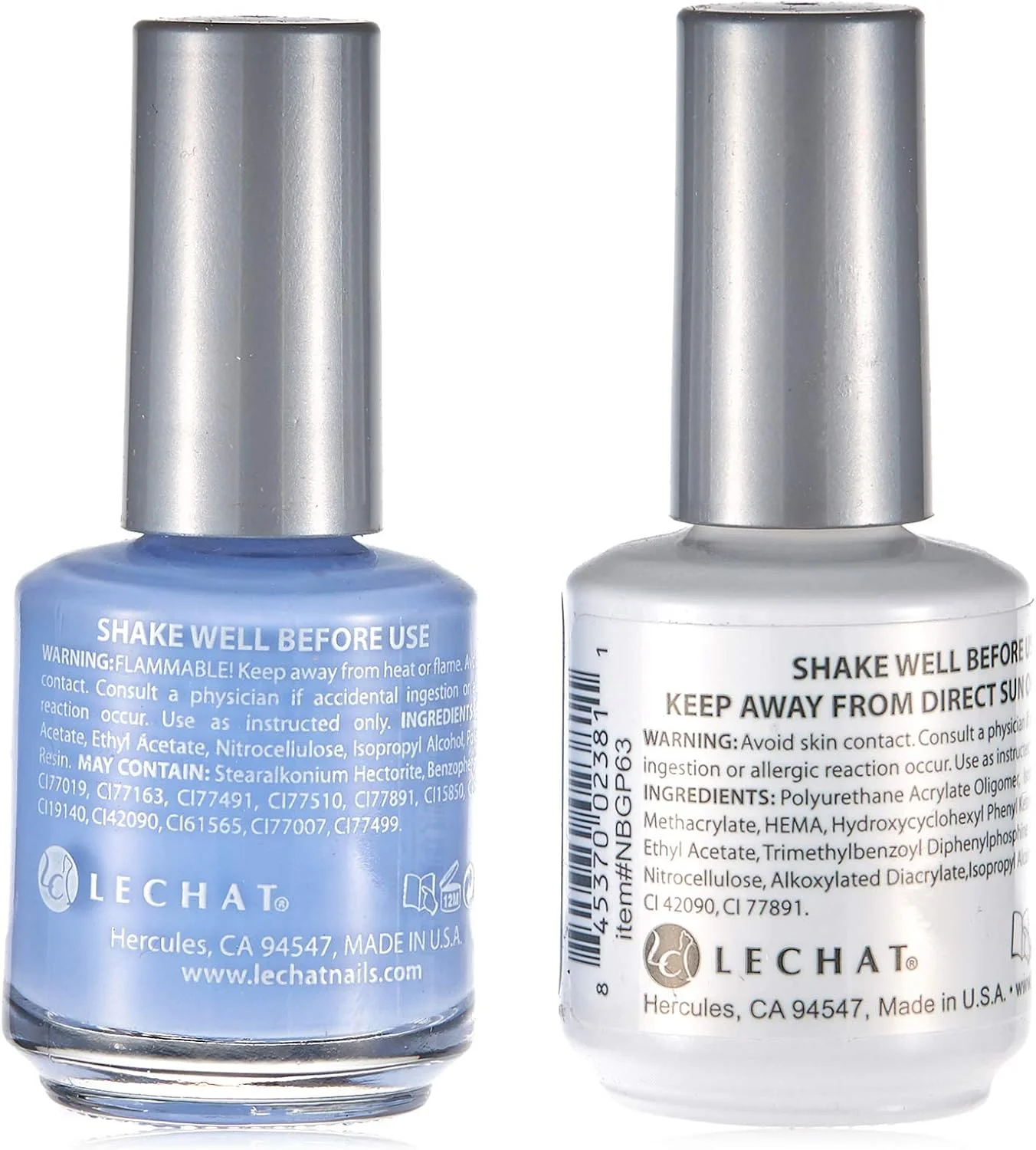 لاک ژل و لاک ناخن Lechat Nobility، آبی آسمانی