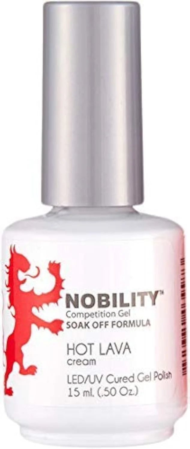 لاک ژل لچت نوبیلیتی، مناسب دستگاه UV LED، طراحی ناخن [NBGP179] رنگ Hot Lava