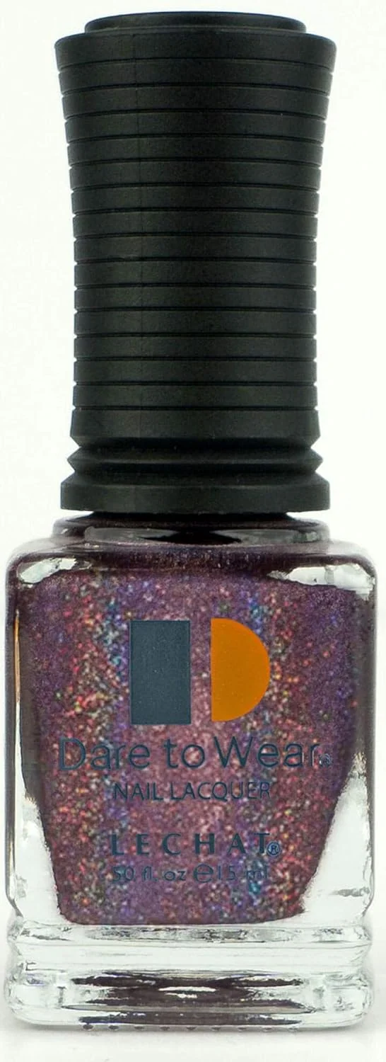 لاک ناخن لی‌چت Dare to Wear Spectra Color بنفش تیره اکلیلی هولوگرافیک، رنگ لاک ناخن Outer Space، ۱۵ میلی‌لیتر