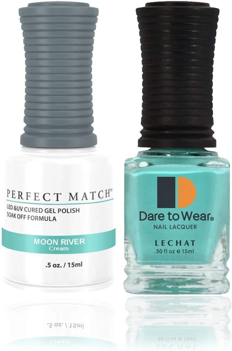 مجموعه لاک ژل ناخن Lechat، لاک ژل با قابلیت خیساندن، خشک شدن با UV LED، رنگ Moon River، 15 میلی لیتر، مجموعه ابزار مانیکور