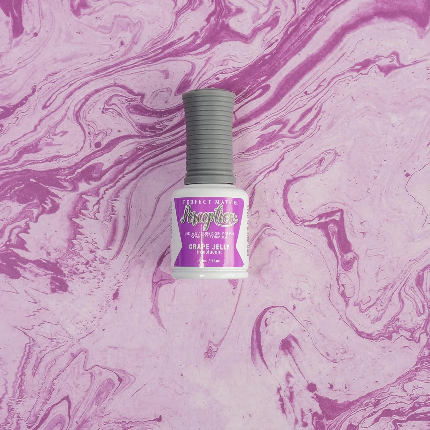 لاک ژل شفاف لچت، فرمول خیساندنی، قابل خشک شدن با LED و UV، ژله انگور، نیمه شفاف، 15 میل، TGP02