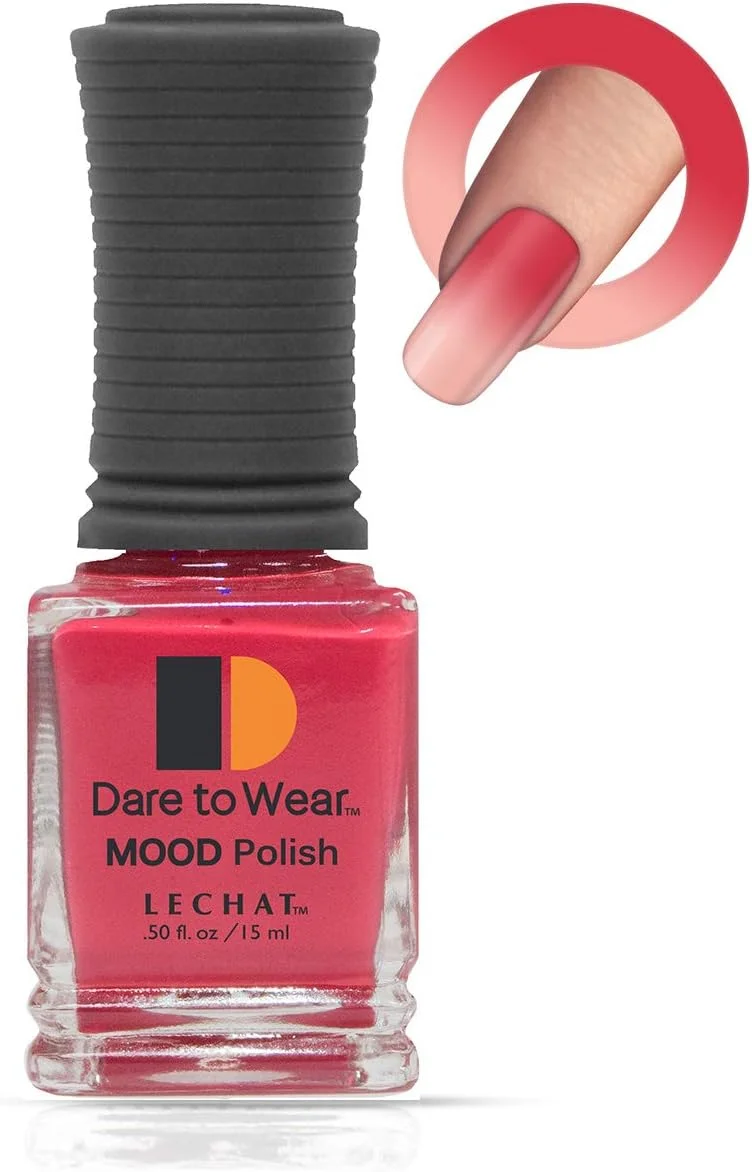 لاک ژل ناخن تغیر رنگ دهنده دما Lechat Dare to Wear Mood - لاک ناخن تغییر رنگ دهنده با دما، تغییر رنگ خودکار، لاک ژل UV LED