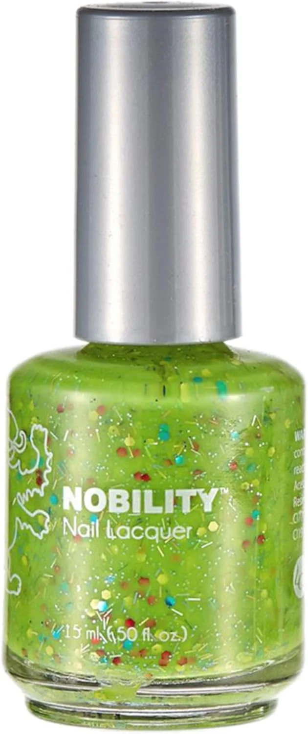 لاک ناخن ژلی لچت، مجموعه لاک ناخن رنگ بدن، لاک ناخن Nobility طرح Crazy Confetti کد NBNL108