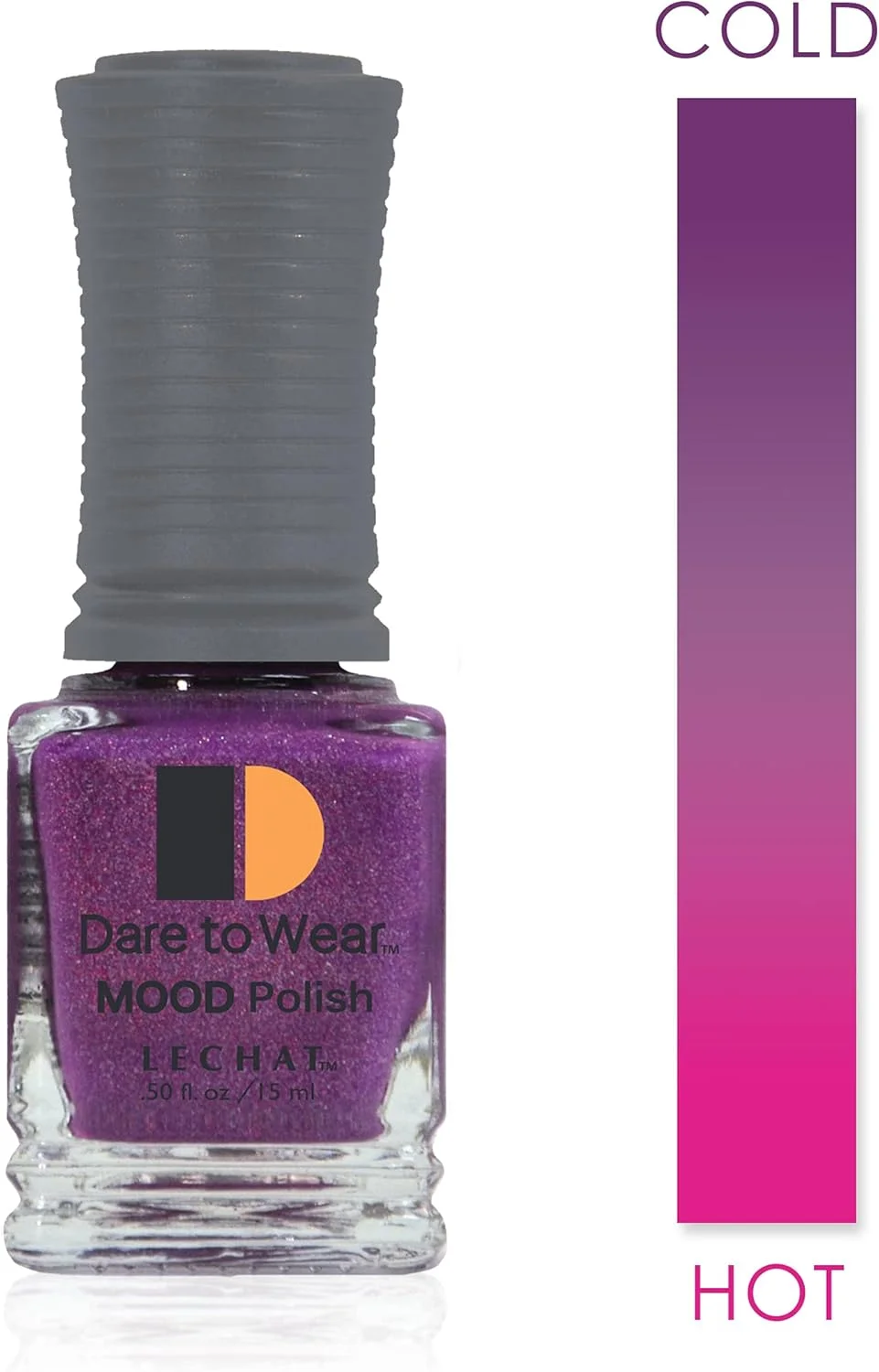 لاک ناخن تغییر رنگ دهنده حالت Lechat Dare to Wear - لاک ناخن تغییر رنگ دهنده دما، خودش رنگ عوض می کند، لاک ژل UV LED Soak Off - مروارید نیمه شب