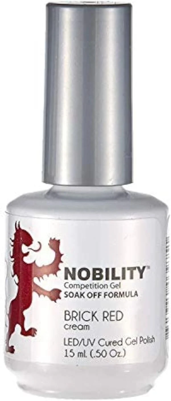 لاک ژل لچت نوبلیتی، مناسب دستگاه UV LED، طراحی ناخن [NBGP157] قرمز آجری