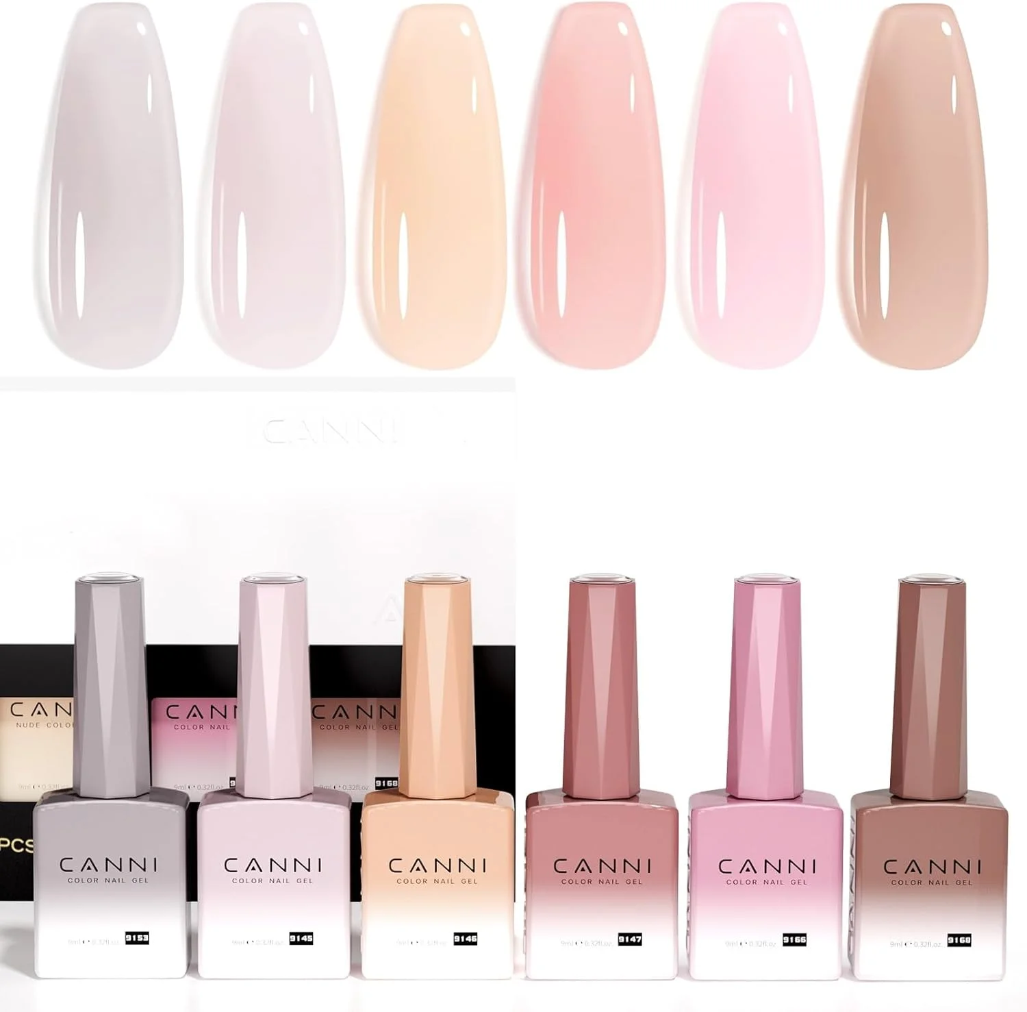 CANNI - بطری‌های رنگارنگ: طراحی منحصربه‌فرد بطری‌های رنگی مطابق با رنگ ژل، دقیق‌ترین دید را هنگام انجام مانیکور ژلی به شما می‌دهد.