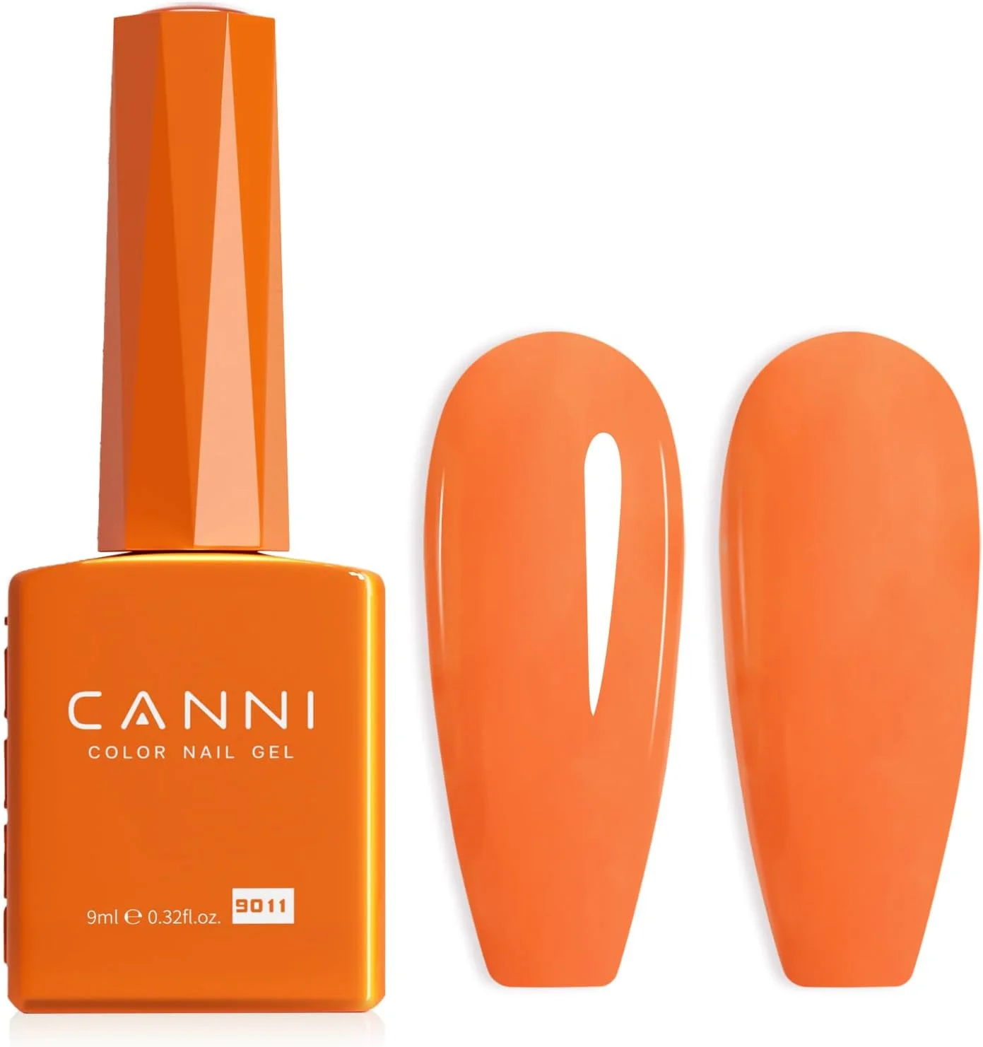 لاک ژل نارنجی CANNI، 1 عدد لاک ژل نارنجی رنگ نارنجی روشن، لاک ژل براق، خیساندن U V ژل ناخن، مانیکور ناخن فرانسوی، سالن DIY