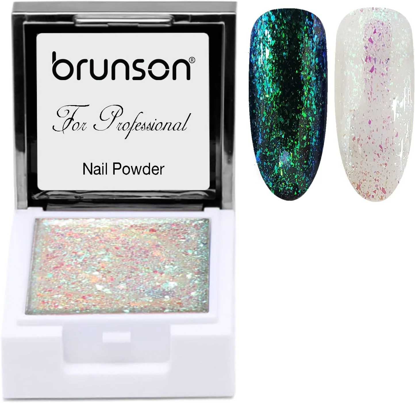 پودر ژل ناخن برونسون UV، پودر مایع هنر ناخن ژلی مربعی رنگین کمانی، رنگ آمیزی شفق قطبی، پیگمنت جامد 5 گرمی، اکلیلی غیر روان، چسب جامد بازتابنده UV، لاک ژل ناخن، مانیکور WF12