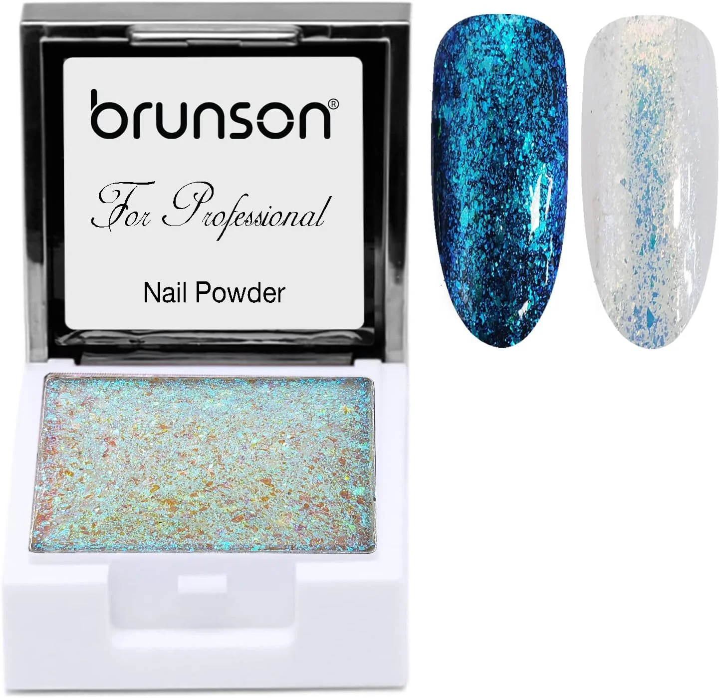 پودر ژل ناخن برونسون UV، پودر مایع هنر ناخن ژلی مربعی رنگین کمانی، رنگ آمیزی شفق قطبی، پیگمنت جامد 5 گرمی، اکلیلی غیر روان، چسب جامد بازتابنده UV، لاک ژل ناخن، مانیکور WF06