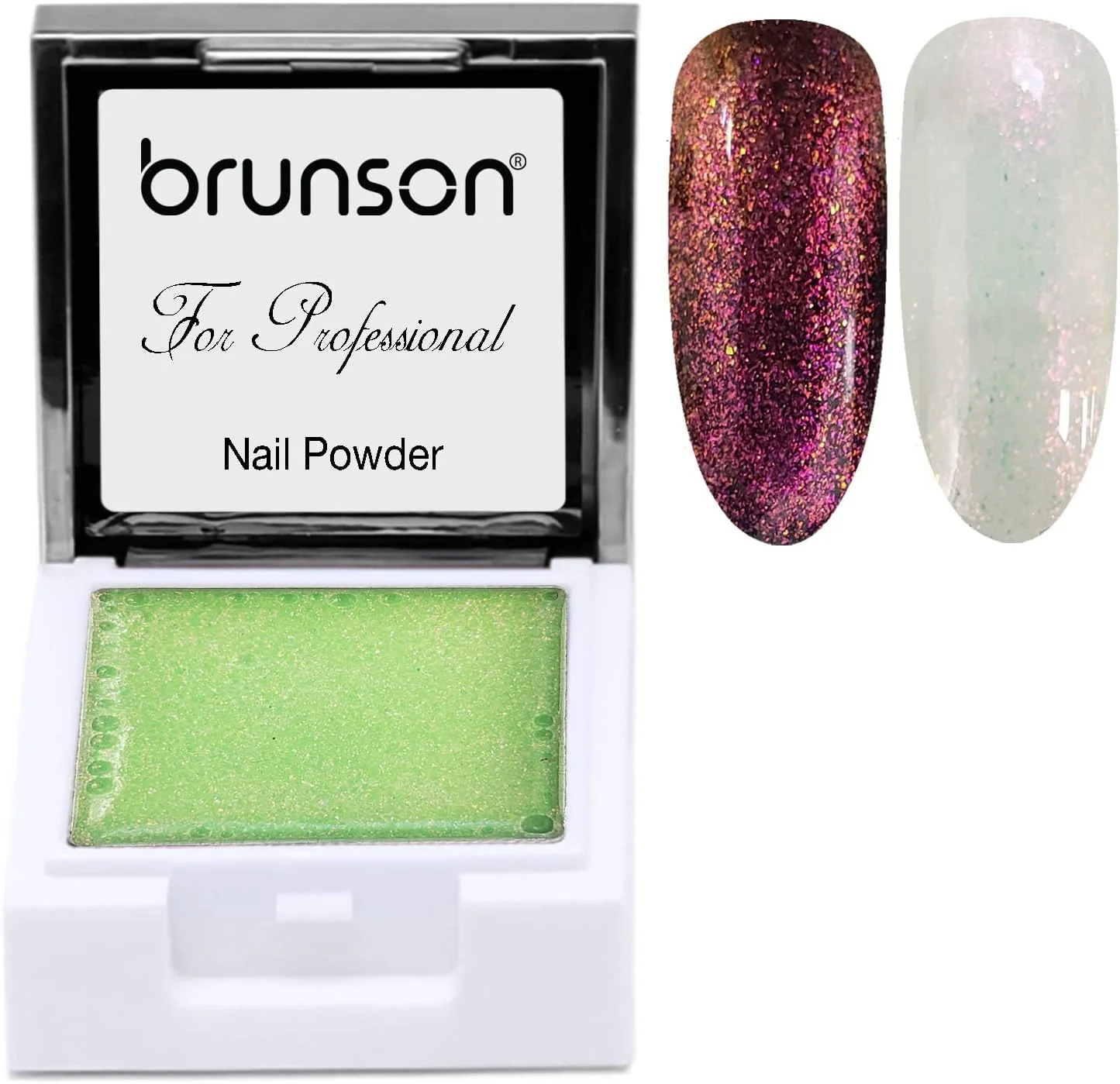 پودر ژل ناخن UV برونسون، پودر مایع هنر ناخن ژلی مربعی رنگ آمیزی شفق قطبی، رنگدانه جامد 5 گرمی، اکلیل غیر روان، چسب جامد بازتابنده UV، لاک ژل ناخن، مانیکور TP06
