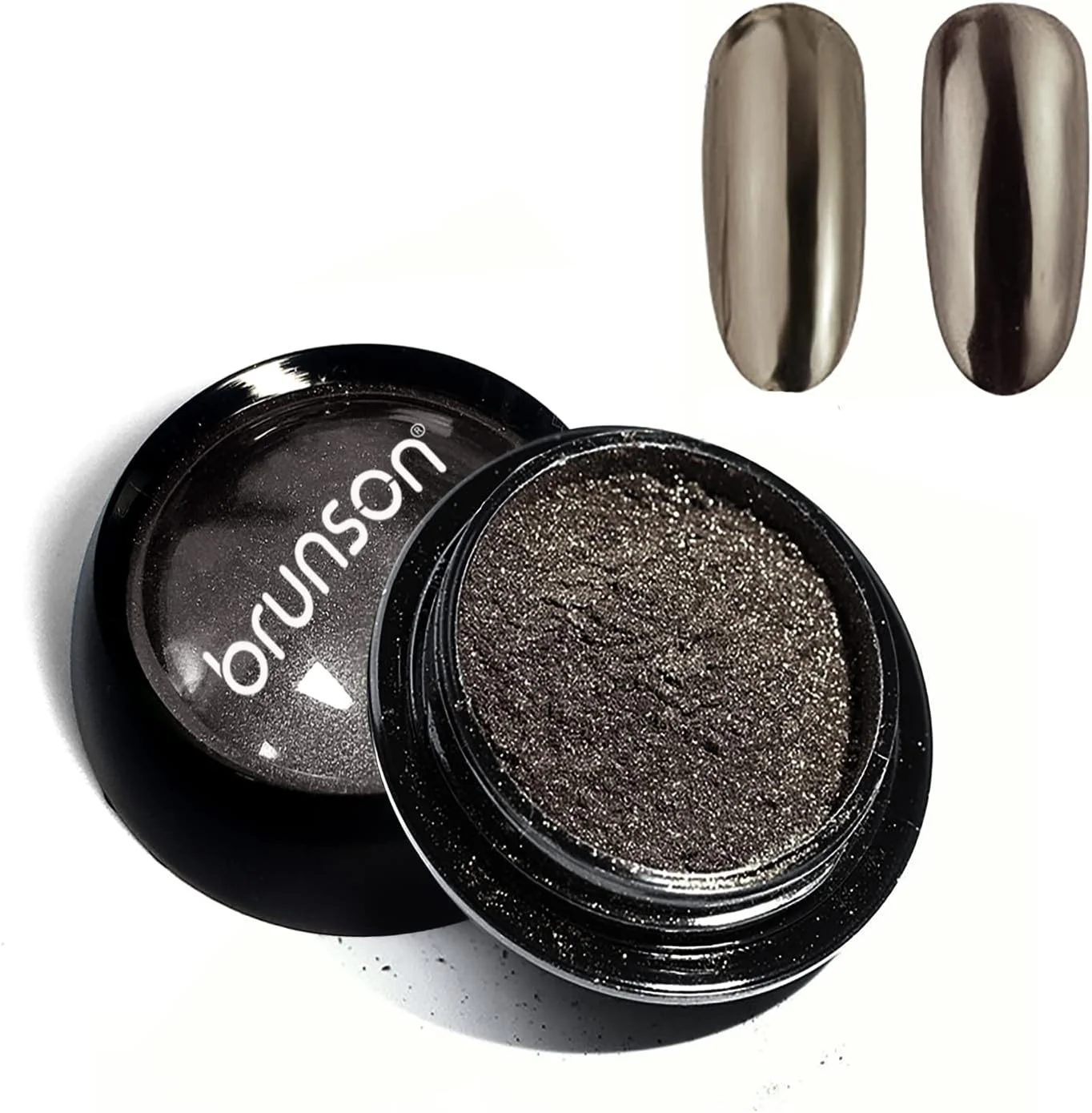 پودر ناخن کروم برونسون، جلوه آینه ای متالیک، پودر ناخن کروم مرواریدی جادویی آرورا برای طراحی ناخن، لاک ژل، پودر میکا، پودر ناخن رنگین کمانی، پیگمنت مانیکور 1 گرم