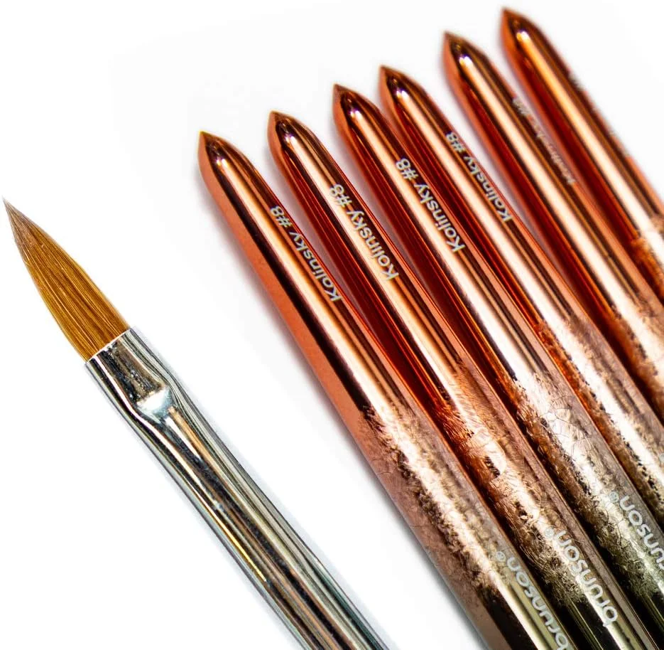 قلم موی طراحی ناخن موی سمور جداشدنی، قلم موی طراحی اکریلیک، دسته طرح فولاد مشکی، ابزار طراحی ناخن، قلم موی طراحی لاک ژل ناخن اکریلیک برای قلم موی نقاشی ابزار ناخن