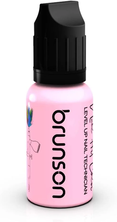 جوهر طراحی ناخن برانسون، رنگ ایربراش، رنگ اکریلیک، لاک ناخن/رنگدانه برای مدل، سرگرمی، صنایع دستی، چرم و نقاشی کفش، استنسیل ناخن، رنگ ایربراش طراحی ناخن BAP26 صورتی دوست داشتنی (15 میلی لیتر)