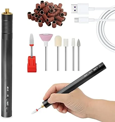 دستگاه سوهان برقی ناخن قابل حمل حرفه ای 15000 دور در دقیقه، دستگاه سوهان ناخن شارژی بی سیم برای از بین بردن لاک ژل، ابزار مانیکور پدیکور ناخن های اکریلیک سالن