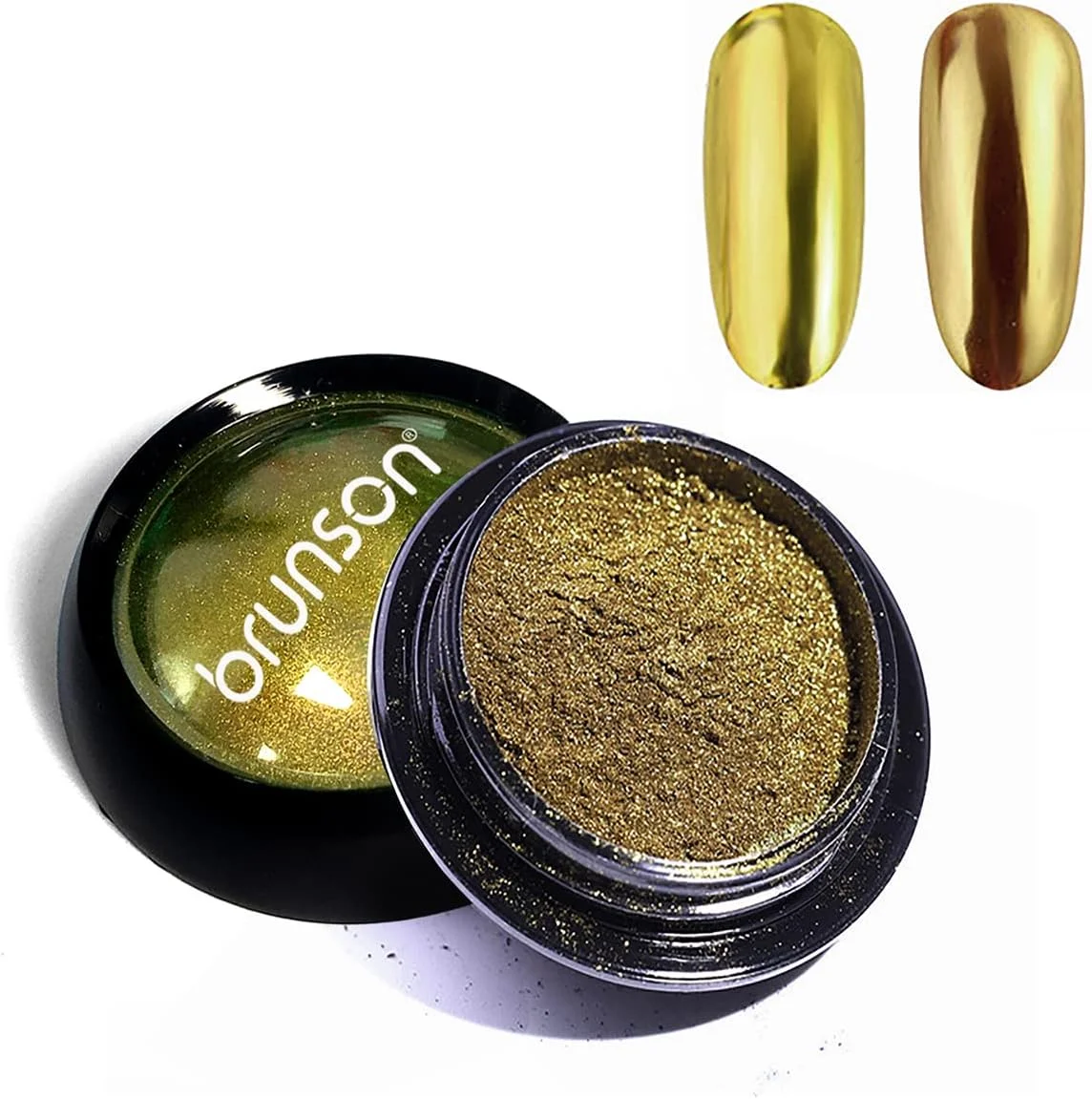 پودر ناخن کروم هولوگرافیک برونسون، پودر اکلیلی پیگمنت متالیک با جلوه آینه ای، پیگمنت آفتاب پرست آرورا برای تزئین ناخن با لاک ژل، 1 گرم