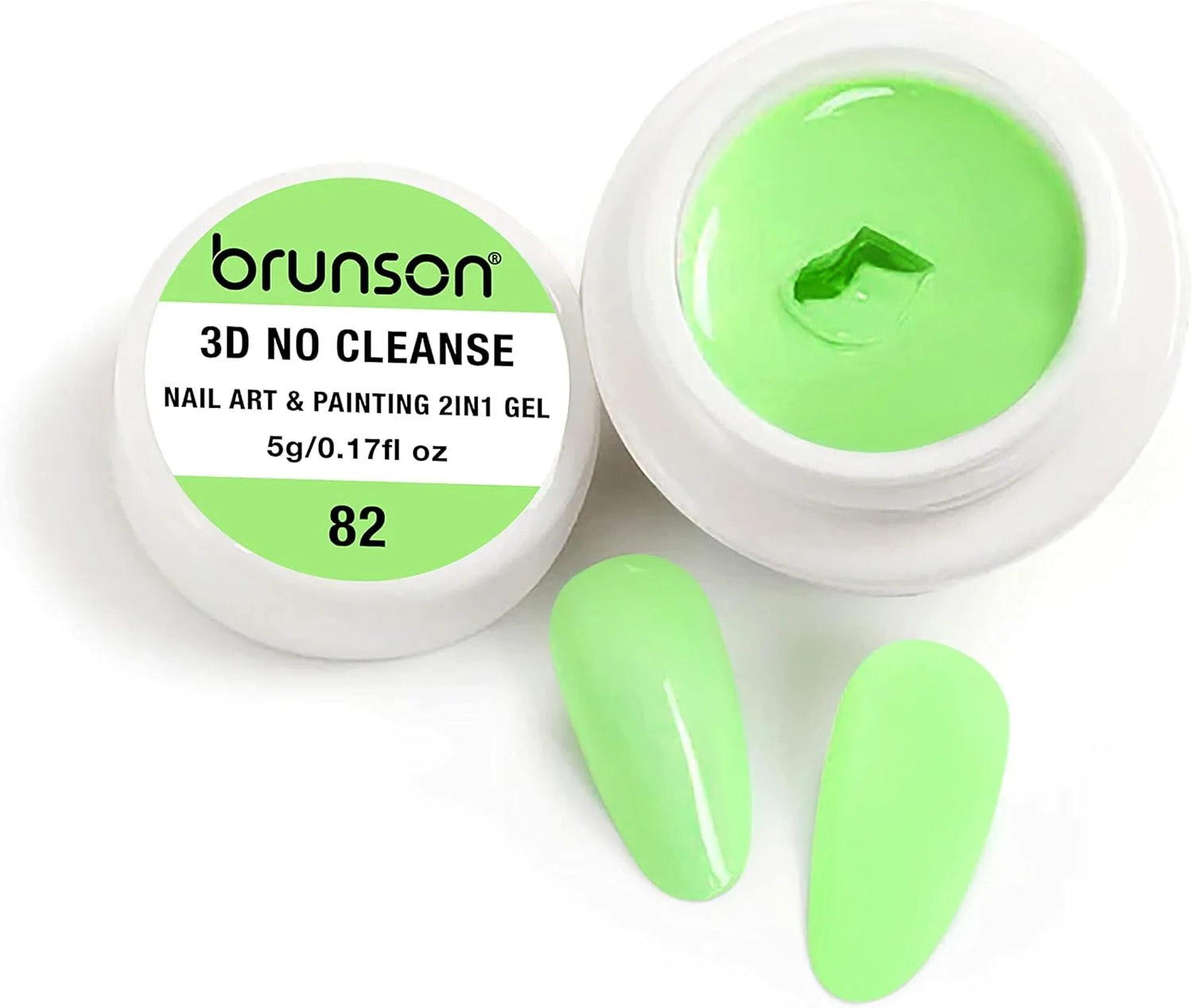 لاک ژل ناخن LED UV برانسون، کیت مانیکور، ژل طراحی ناخن نیمه دائمی، ست ژل UV ناخن رنگ خالص