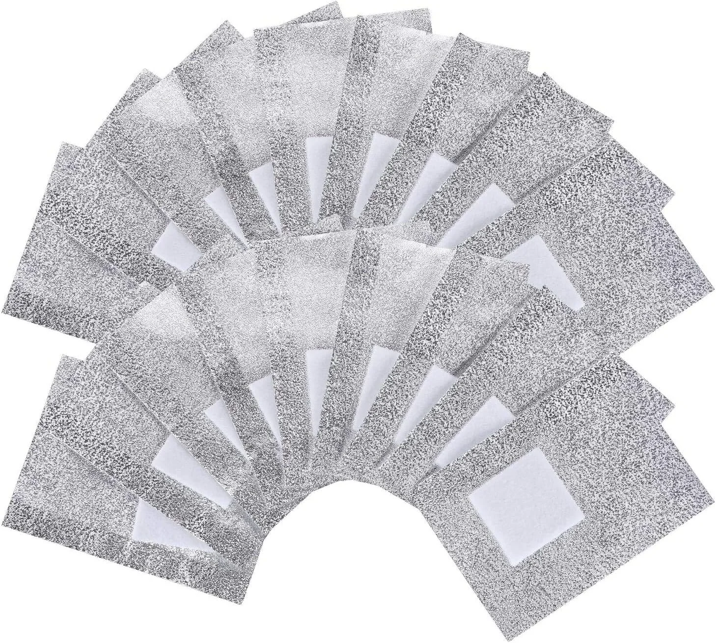 برچسب های فویلی آلومینیومی پاک کننده لاک ژل ناخن برانسون 100 عددی به همراه عقب زننده کوتیکول برای پاک کردن لاک ناخن، 90X65 میلی متر