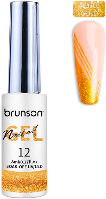 لاک ژل طراحی ناخن برانسون، مناسب طراحی خطوط، نیازمند خشک شدن با دستگاه UV/LED، مناسب استفاده در سالن و طراحی ناخن در منزل