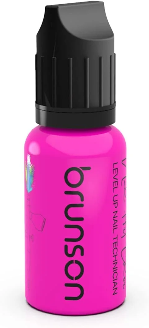 جوهر ایربراش ناخن برونسون، لاک ناخن، رنگ ناخن مناسب برای تفنگ ایربراش، ایجاد طرح، رنگ آمیزی، شابلون، ابزار طراحی ناخن، رنگدانه ایربراش، رنگ جوهر، ابزار ناخن، ژل مانیکور 15 میلی لیتر BAP09 سرخابی