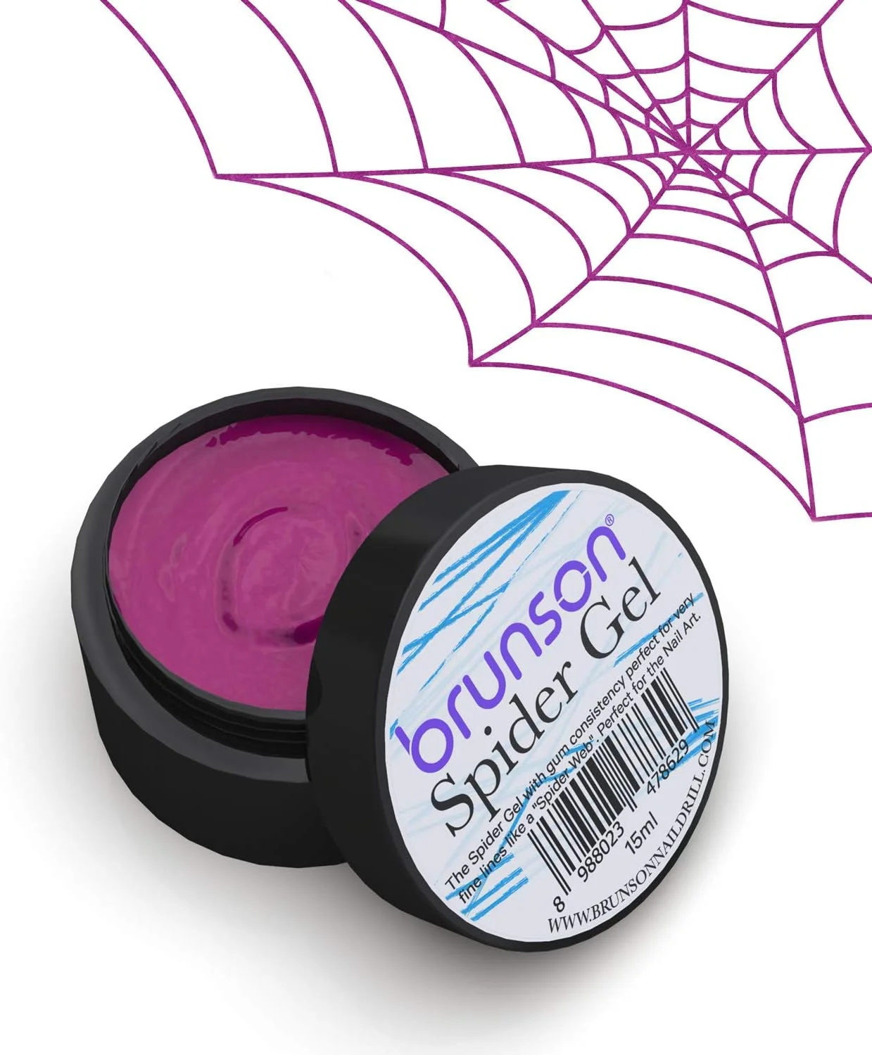 ژل عنکبوتی برانسون، ژل ماتریکس با طراحی رنگ ژل، کیت طراحی ناخن، ژل طراحی ناخن سیمی برای خطوط، ست مجموعه طراحی ناخن مانیکور DIY LED UV