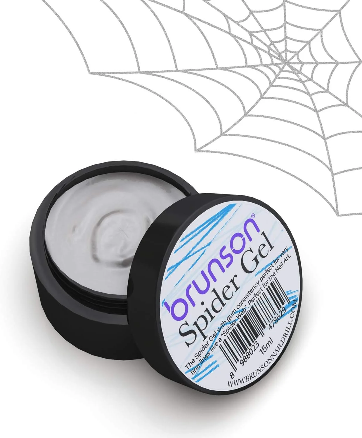برچسب ناخن زنانه طرح برانسون، ژل عنکبوتی برای تزئین ناخن، لوازم جانبی طراحی ناخن، ژل طراحی ناخن، لاک ژل طراحی تار عنکبوتی مدل BSG01