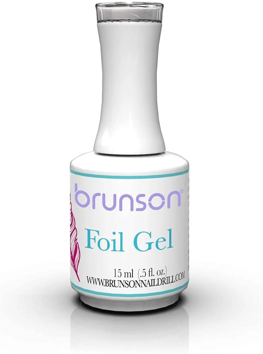 brunson Nail Art Foil Glue Gel for Foil Stickers Nail Transfer Tips Manicure Nail Art Foil Gel DIY 15ML UV LED Lamp Required Soak Off Nail accessories