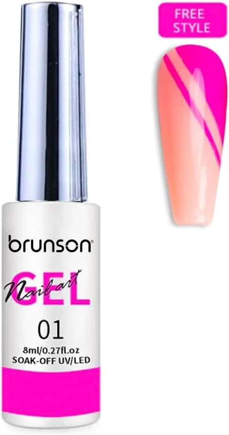 لاک ژل طراحی ناخن برانسون، مناسب طراحی و نقاشی ناخن، نیاز به خشک شدن با دستگاه UV/LED، مناسب استفاده در سالن و طراحی ناخن در خانه