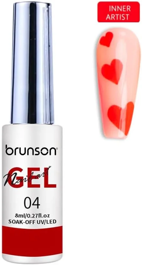 لاک ژل طراحی ناخن برانسون، مناسب طراحی و نقاشی ناخن، قابل استفاده در سالن و منزل، نیاز به خشک شدن زیر دستگاه UV/LED