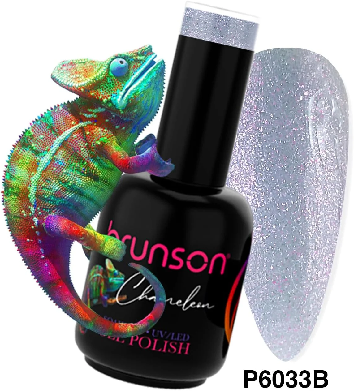 لاک ژل ناخن برانسون، لاک ژل با قابلیت خیساندن، مناسب لامپ UV/LED، لاک ژل ناخن با قابلیت خیساندن، UV LED با ماندگاری طولانی، لاک ژل آفتاب‌پرست برای مانیکور، ست لاک ژل براق و بادوام برای مانیکور مدل P6033B