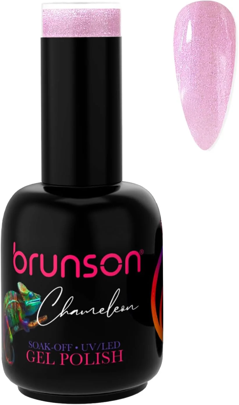 لاک ژل ناخن هوشمند برانسون، لاک ژل ناخن قابل برداشتن، لاک ژل ناخن UV/LED، لاک ژل ناخن آفتاب‌پرست بادوام، ژل مانیکور، ست لاک ژل براق برای مانیکور P6032B