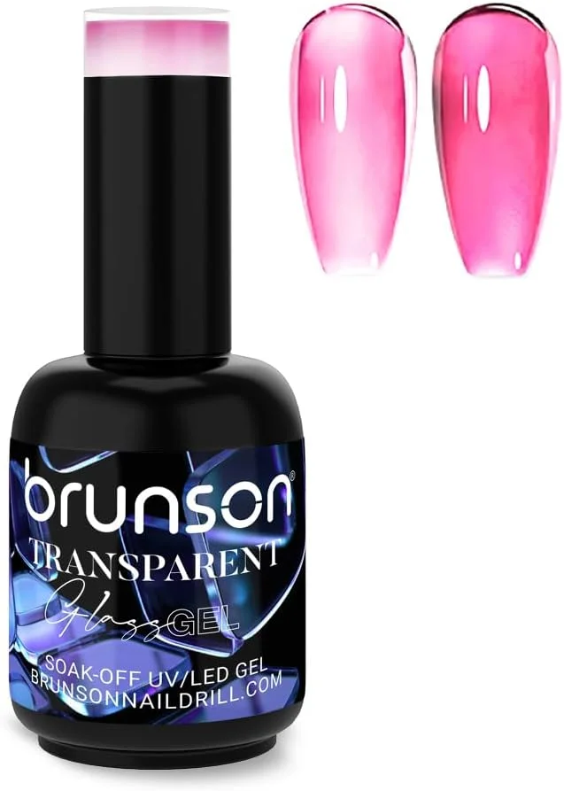 لاک ژل ژله ای 18 میلی لیتر - جلوه شیشه ای شفاف، خیساندن با UV LED، ماندگاری طولانی، براقیت بالا، بدون لب پر شدن، استفاده آسان، طراحی ناخن سالنی DIY برای دختران و زنان - هدیه مانیکور پدیکور