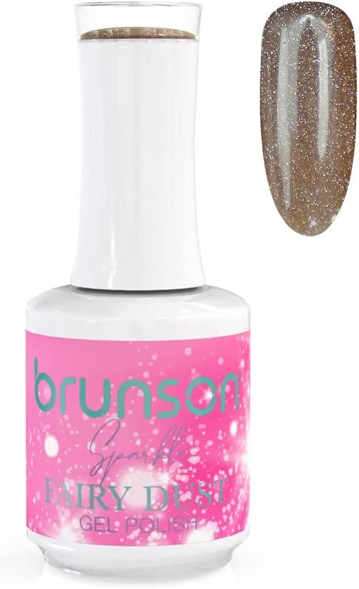 لاک ژل ناخن برانسون، درخشش فوق العاده، اکلیلی، با اثر الماس میکرو، لاک ژل یو وی ال ای دی، لاک ژل خیس، پودر پری جادویی، ژل تزئین ناخن 15 میلی لیتر BFD005